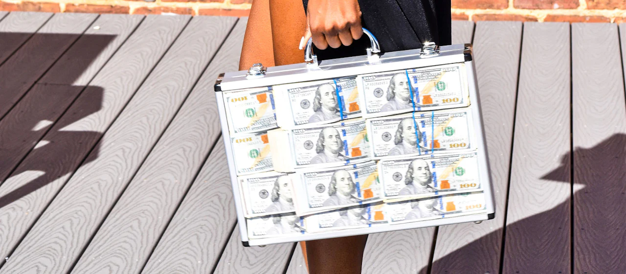 A briefcase full of cash